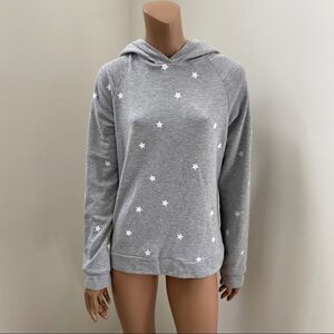 Market gray white print hoodie sweatshirt L